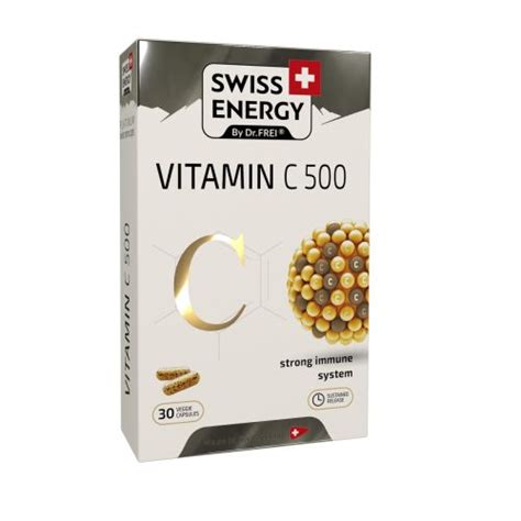 Swiss Energy Vitamin C 500 Long Effect 30 Capsules Bwell Pharmacy