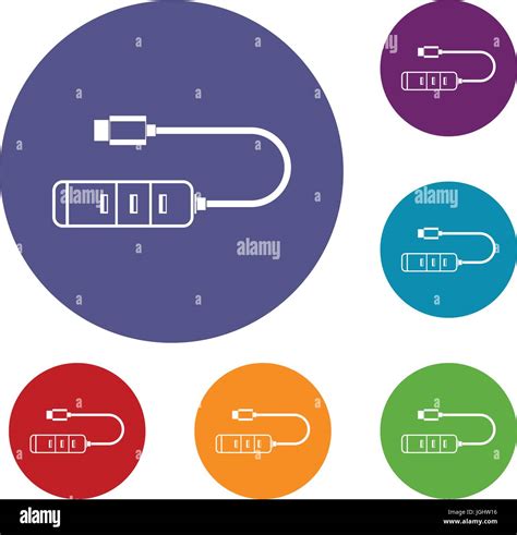 Usb Adapter Connectors Icons Set Stock Vector Image And Art Alamy