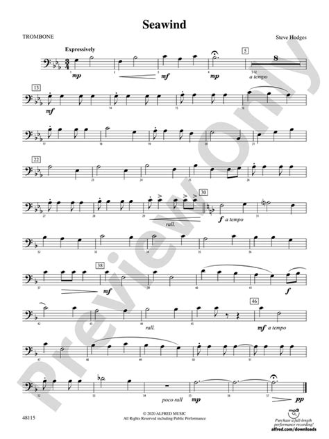 Seawind 1st Trombone 1st Trombone Part Digital Sheet Music Download