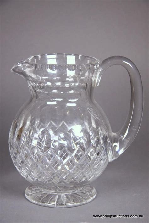 Thomas Webb Crystal Footed Jug British Victorian Glass