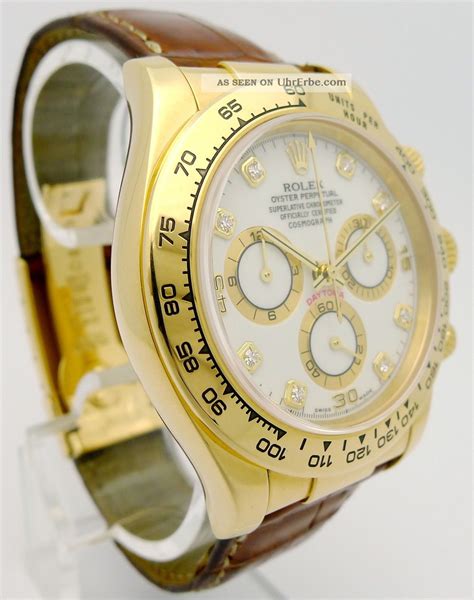 Rolex Daytona Cosmograph Ct Gelbgold Ref Mit Diamantzifferblatt