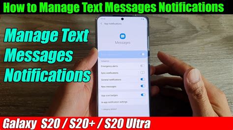 Galaxy S S How To Manage Text Messages Notifications Youtube