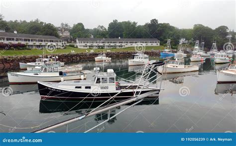 Fishing and Recreational Boats at the Basin in Perkins Cove, Ogunquit ...