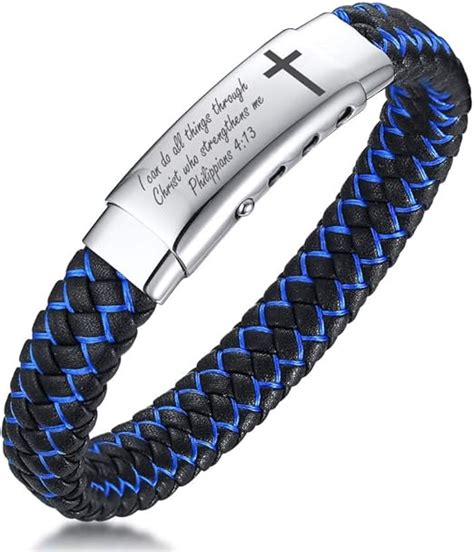 Mealguet Bible Verse Religious Bracelets Christian Cross Scripture