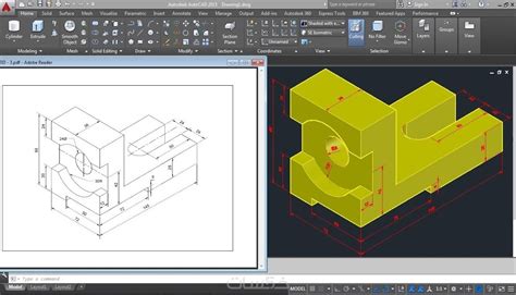 رسم الأجزاء الميكانيكية 2d و3d على الأوتوكاد Autocad خمسات