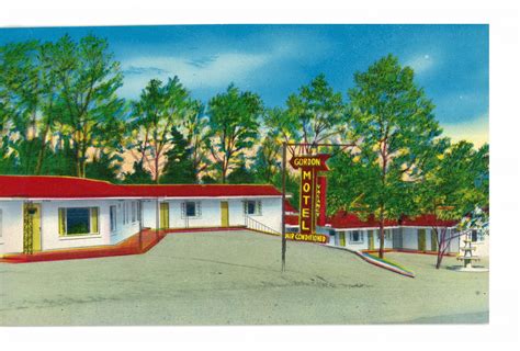 Chrome postcard. Gordon Motel, Oneonta, Alabama. | Jackie's Vintage ...