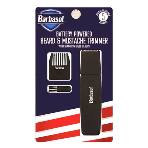 Barbasol Battery Beard Mustache Trimmer CBT1-3010-BLK 84217