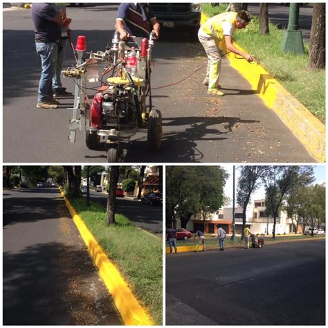 Alcaldía de Coyoacán on Twitter Se realiza pinta de guarniciones en