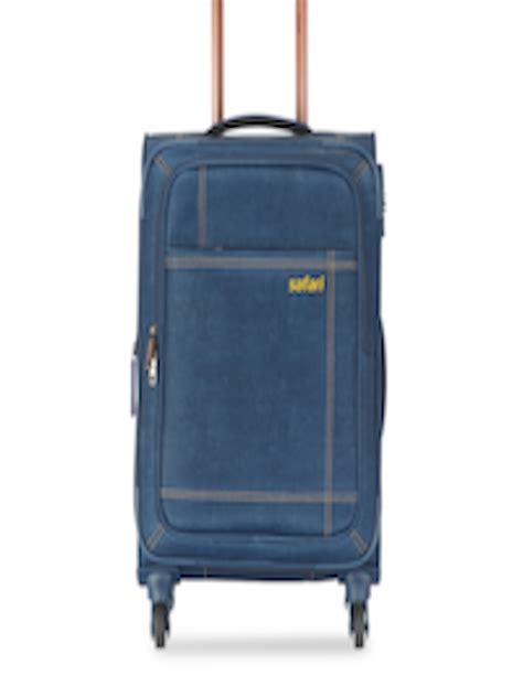 Buy Safari Unisex Blue Denim Classic Cabin Trolley Bag - Trolley Bag ...