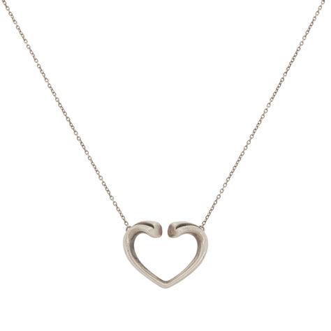 Authentic Tiffany And Co Sterling Silver Heart Paloma Picasso Necklace 925 Ebay