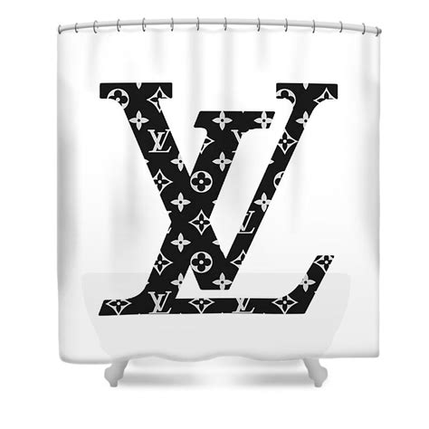 Louis Vuitton Shower Curtain Lv Black And White My Luxurious Home