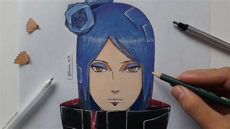 Como Dibujar A Konan Paso A Paso How To Draw Konan Naruto Youtube