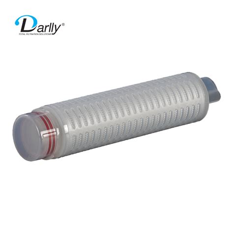 Validated Hydrophilic PVDF Membrane Pleated Filter Cartridges 0 22