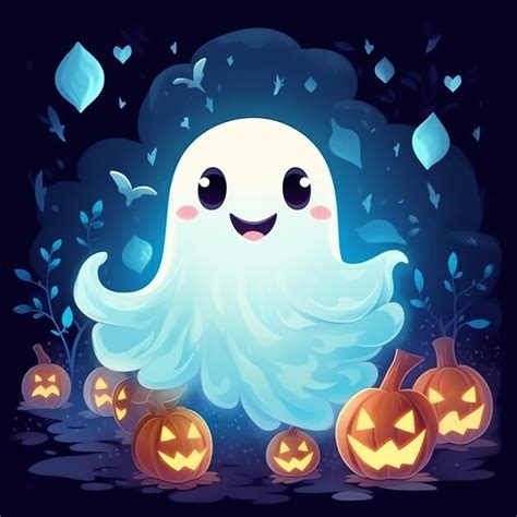 Premium AI Image | A funny ghosts on halloween celebration in a ...