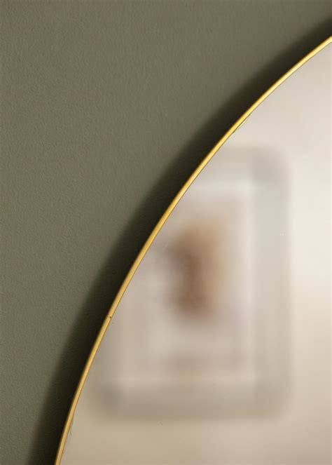 Buy Kaila Round Mirror Thin Brass Cm Here Bgastore Uk