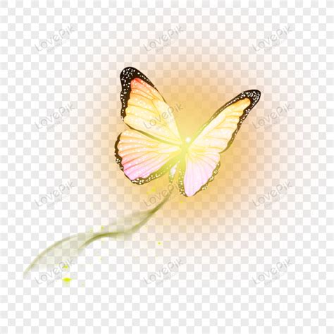 Butterfly Glow Light, Fly Butterfly, Butterfly 3d, Yellow Butterfly PNG Image And Clipart Image ...