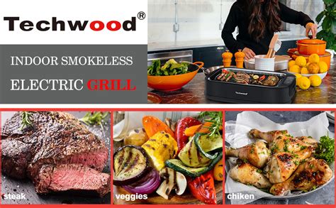 Techwood Indoor Grill Smokeless Grill 1500w Indoor Korean Bbq Electric Tabletop Grill With