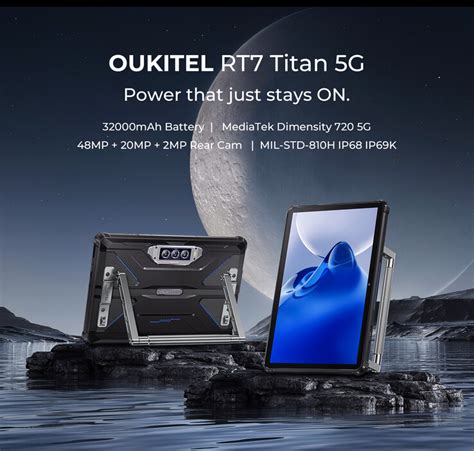 Oukitel RT7 Titan 5G Becomes Inaugural 32 000mAh Battery Rugged Tablet