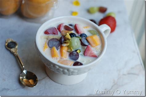 Easy Fruit Salad With Condensed Milk Yummy O Yummy