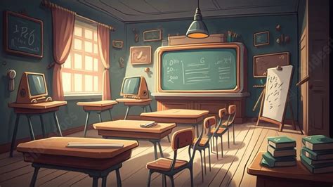 Classroom Blackboard Cartoon Powerpoint Background For Free Download - Slidesdocs