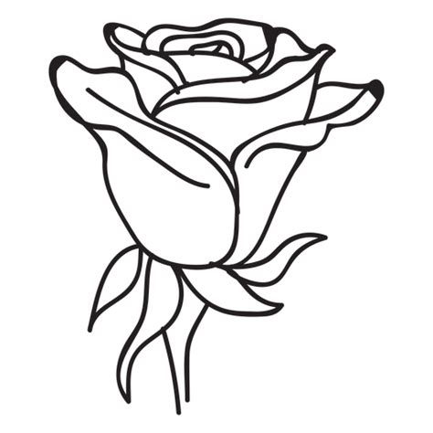 Diseño Png Y Svg De Flor De Icono De Trazo De Cabeza De Rosa