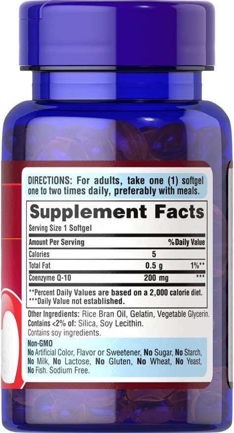 Q SORB Co Q 10 200 Mg 60 Rapid Release Softgels 2092 Puritan S Pride