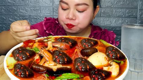 Seblak Seafood Jamur Pake Soun Kuah Pedas Mercon Mukbang Youtube