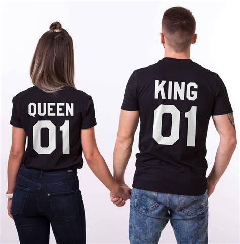 King and Queen Shirts King 01 Queen 01 Couples T-shirt King - Etsy