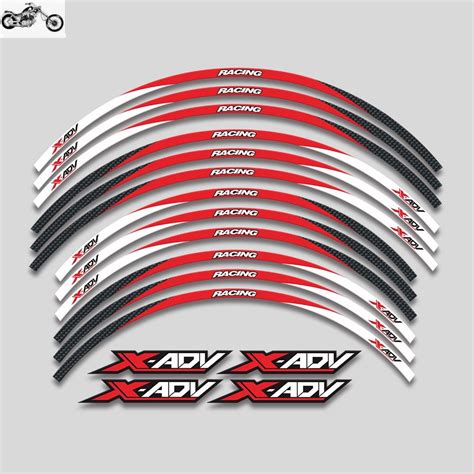 『優品』honda Xadv750 X Adv 750 機車輪框貼紙 彩色輪圈貼 反光 輪轂貼 貼紙紅人館 蝦皮購物