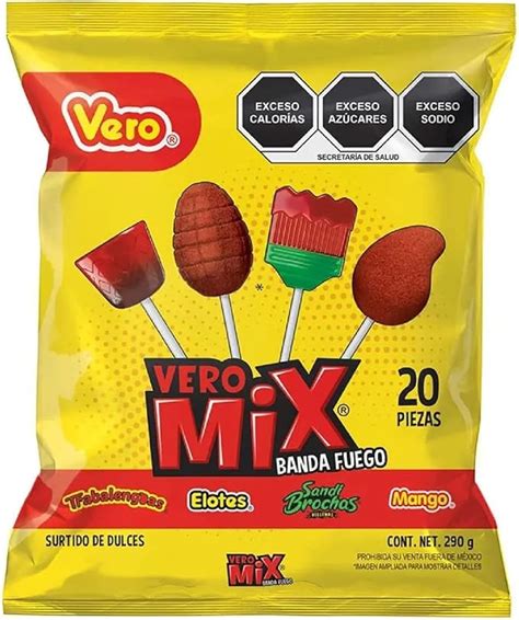 Dulces Vero Paletas Mix Picosito Varios 290 Gramos Mx