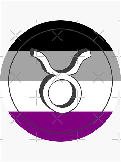 Asexual Pride Flag Taurus Zodiac Sign Birthday T For Ace Sticker