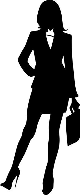 Premium Vector Business Women Vector Silhouette Illustration