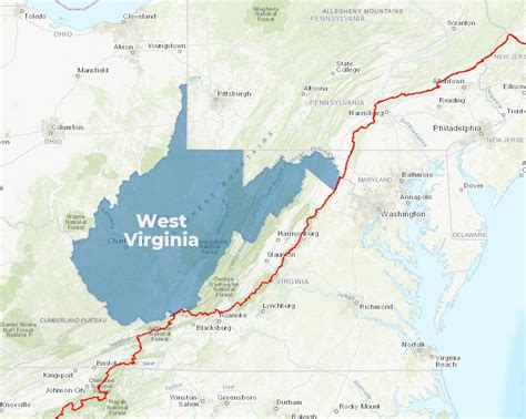 The Appalachian Trail Map - Large World Map