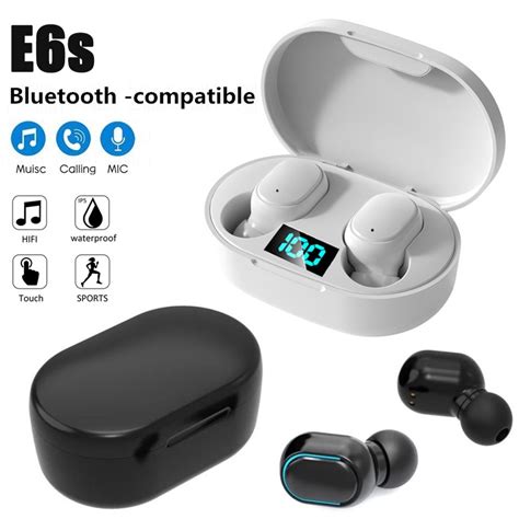 E S E S Fone De Ouvido Sem Fio Bluetooth Tws Intra Auricular