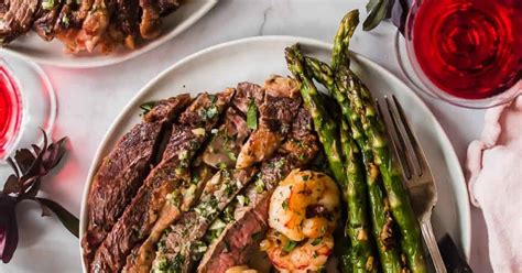 Garlic Butter Ribeye Steak And Shrimp Recipe Yummly