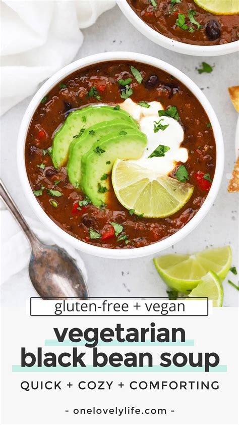 Easy Vegan Black Bean Soup With Video • One Lovely Life