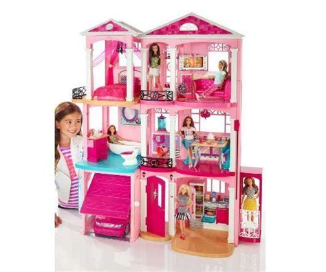 Barbie Dream House With Elevator Mansion Three Story Home Pink Girls ...