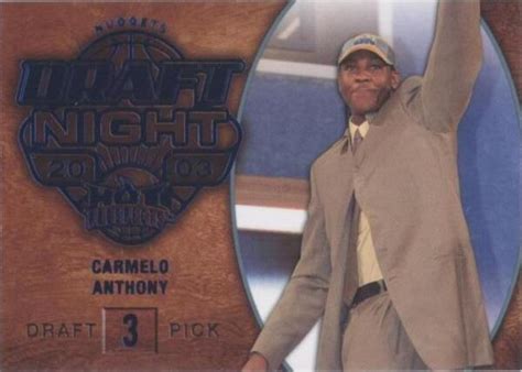 Fleer Hot Prospects Draft Night Blue Carmelo Anthony For