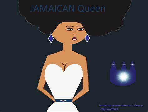 Jamaican Pretty Attractive Anime Mix Race Female Queen Art Jamaican Animation Library