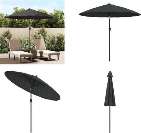 Vidaxl Parasol Met Aluminium Paal Cm Antraciet Parasol Parasols