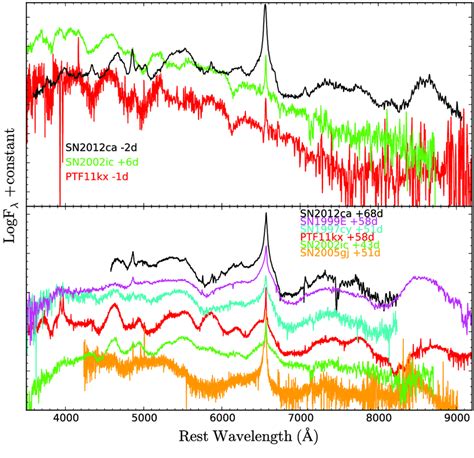 Top Comparison Of The Spectra Around The Peak Epoch Of Sn Ca Sn