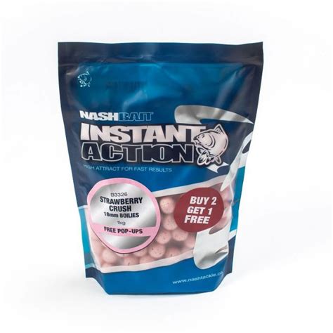 Nash Boilies Instant Action Strawberry Crush Mm Arizonacarp