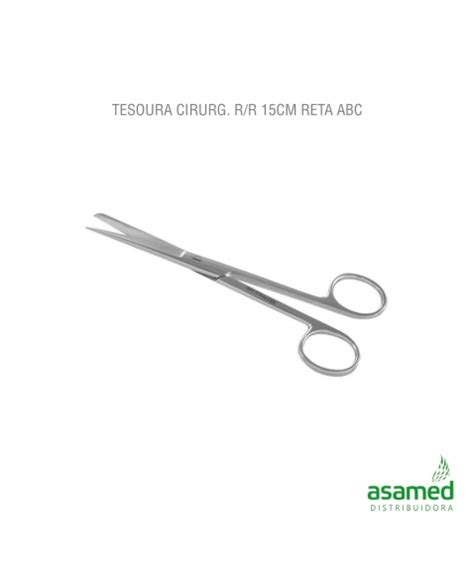 TESOURA CIRURGICA ROMBA ROMBA 15CM RETA ABC