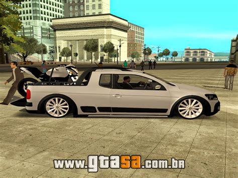 Mods GTA San Andreas Vw Saveiro G6 Cross Hornet na Caçamba