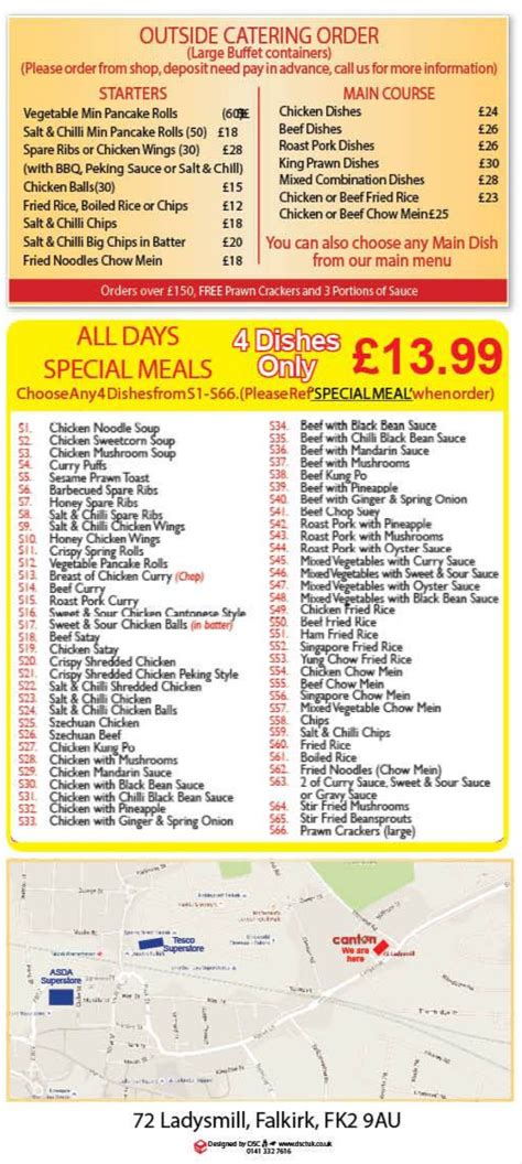 Canton Falkirk Takeaway Falkirk S Full Menu Online