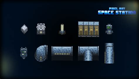 Pixel Art Space Station Thegameassetsmine