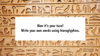 Hieroglyphs- Write Like an Egyptian by Make Your Mark History | TPT