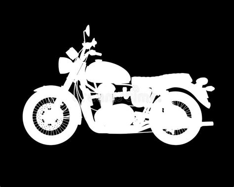 Black And White Motorcycle Silhouette Stock Vector - Illustration of ...