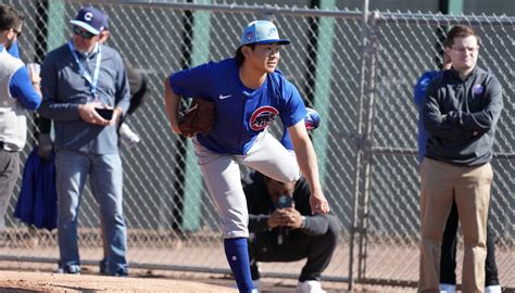 New Cubs pitcher Shota Imanaga 'as advertised' in first bullpen session ...