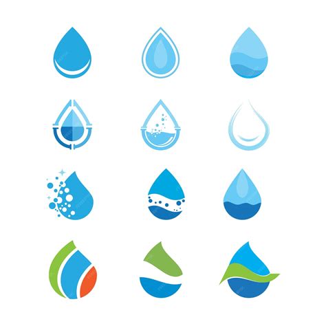 Diseño De Vector De Logotipo De Ilustración De Gota De Agua Vector